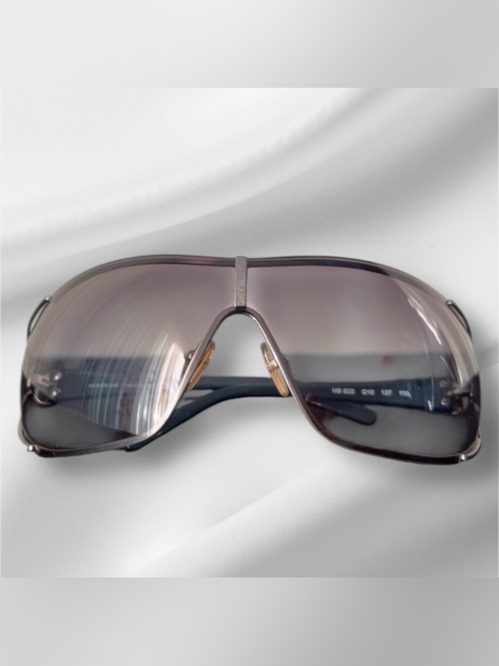 Montblanc Mont Blanc Transparent Mask Sunglasses MB 82S Gray Italy Made Unisex